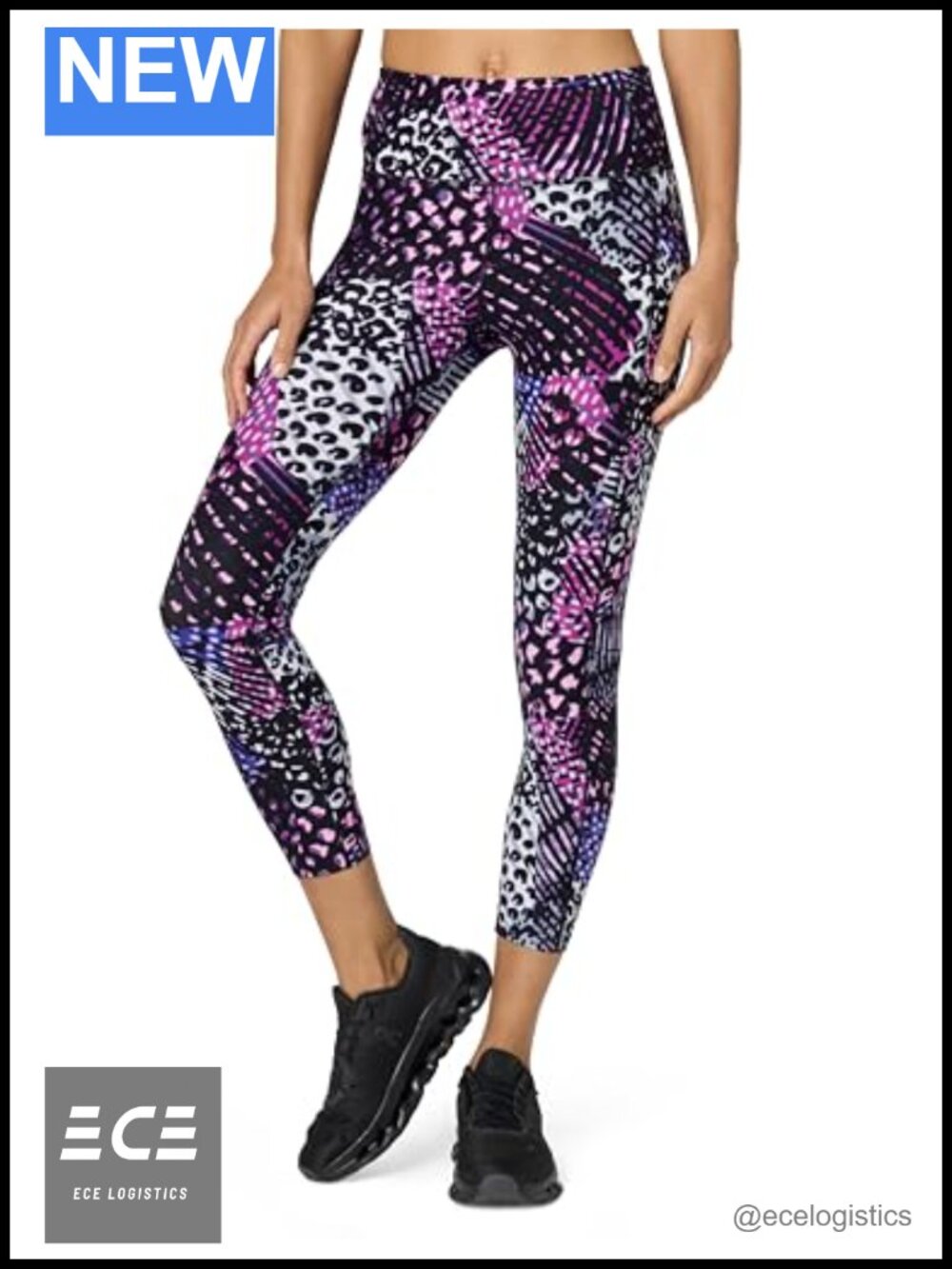 Calvin Klein Printed High Waisted Leggings with Pockets Cropped